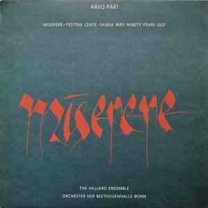 USED - Arvo Pärt, The Hilliard Ensemble, Orchester Der Beethovenhalle Bonn - Miserere