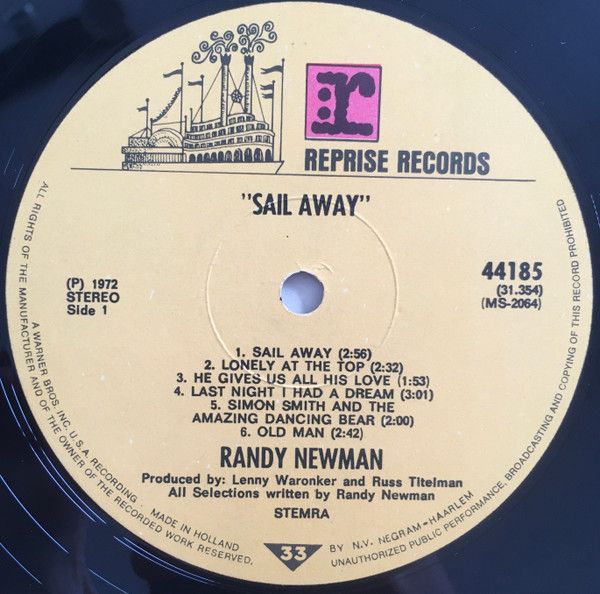 USED - Randy Newman - Sail Away