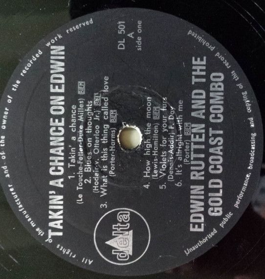 USED - Edwin Rutten - Takin' A Chance On Edwin