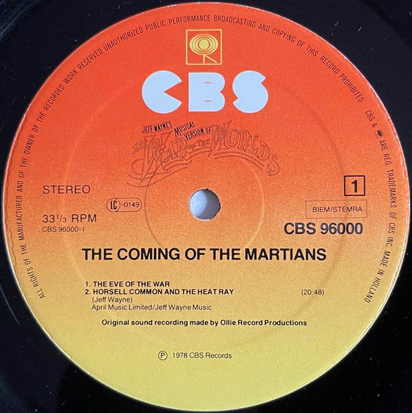 USED - Jeff Wayne - Jeff Wayne's Musical Version Of The War Of The Worlds
