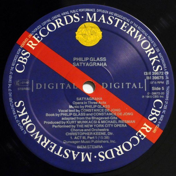 USED - Philip Glass - Satyagraha