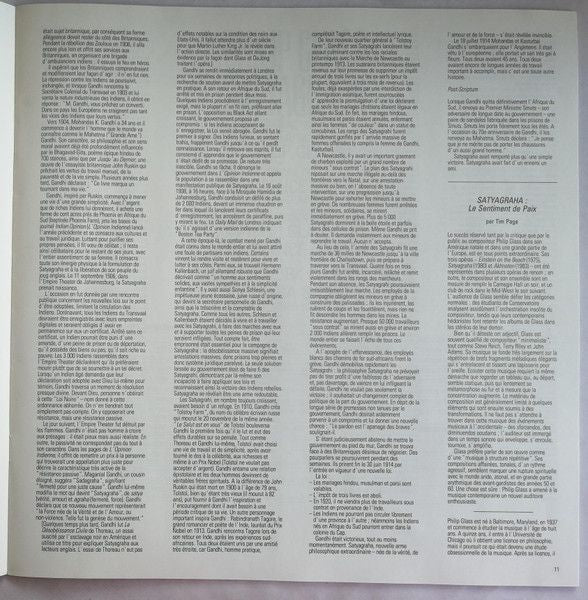 USED - Philip Glass - Satyagraha