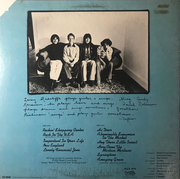 USED - Jonathan Richman & The Modern Lovers - Jonathan Richman & The Modern Lovers