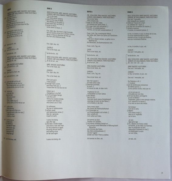 USED - Philip Glass - Satyagraha