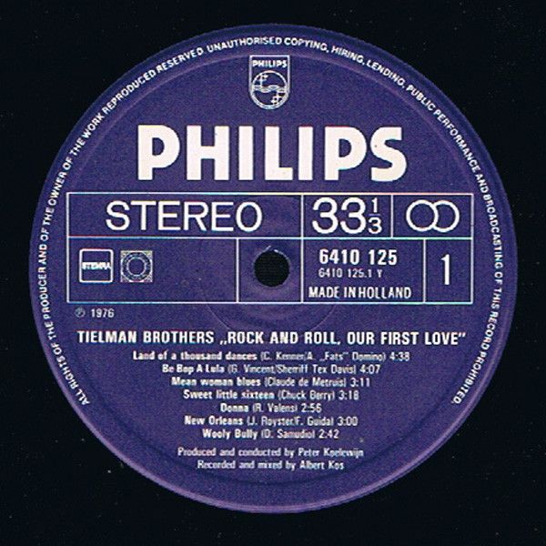 USED - Tielman Brothers - Rock And Roll, Our First Love