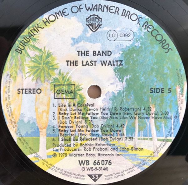 USED - The Band - The Last Waltz