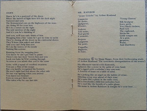 USED - Slapp Happy - Slapp Happy