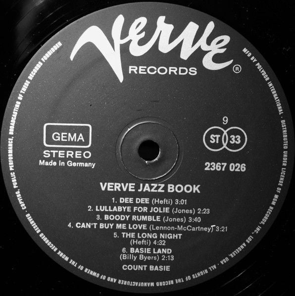 USED - Various - Verve Jazz Book