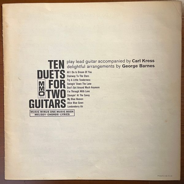 USED - George Barnes - Ten Duets For Two Guitars