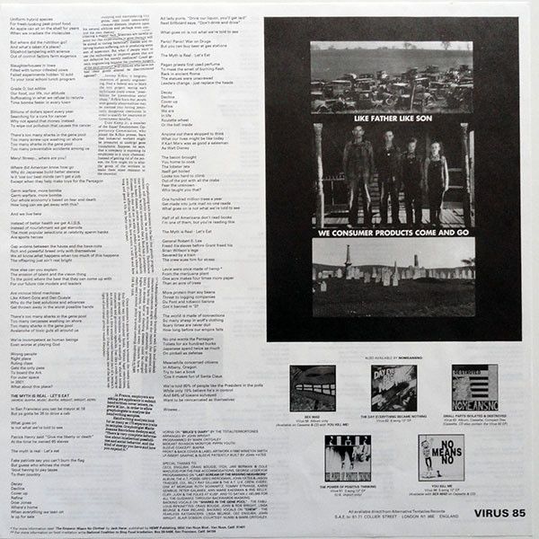 USED - Jello Biafra - The Sky Is Falling And I Want My Mommy