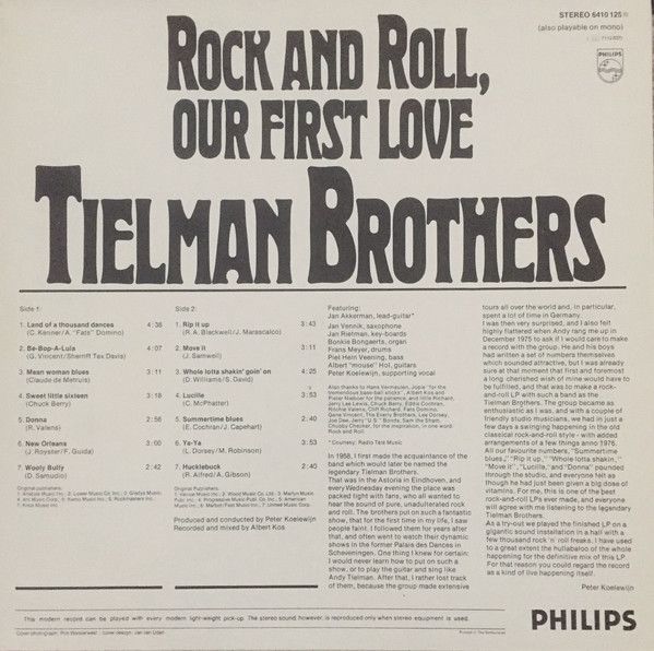 USED - Tielman Brothers - Rock And Roll, Our First Love
