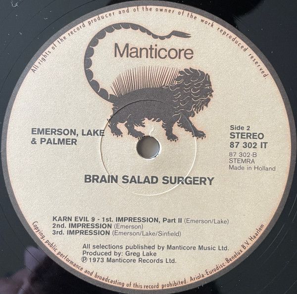 USED - Emerson, Lake & Palmer - Brain Salad Surgery