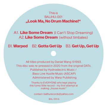 Daniel Wang - The Look Ma No Drum Machine EP (12")