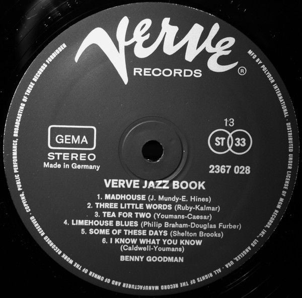 USED - Various - Verve Jazz Book