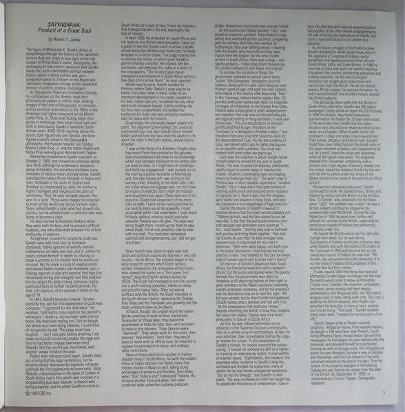 USED - Philip Glass - Satyagraha