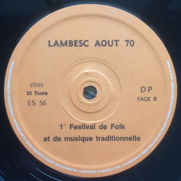 USED - Various - 1er Festival Folk Lambesc Aout 70