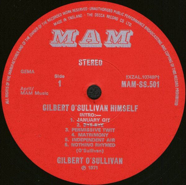 USED - Gilbert O'Sullivan - Himself