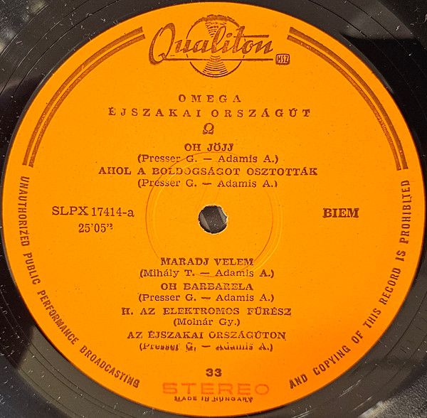 USED - Omega (5) - Éjszakai Országút