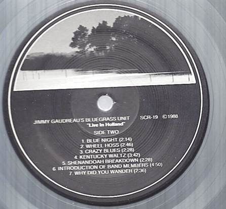 USED - Jimmy Gaudreau's Bluegrass Unit - Live In Holland