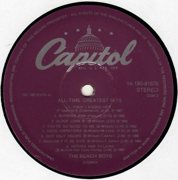 USED - The Beach Boys - All Time Greatest Hits