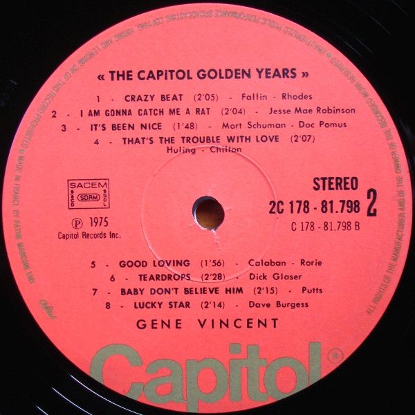 USED - Gene Vincent - The Capitol Golden Years - Gene Vincent Story Vol. 7 Et 8.