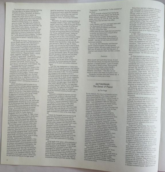 USED - Philip Glass - Satyagraha