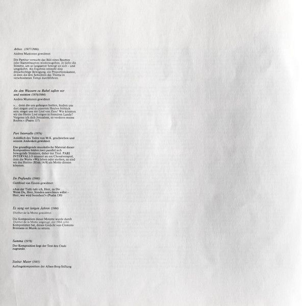 USED - Arvo Pärt - Arbos