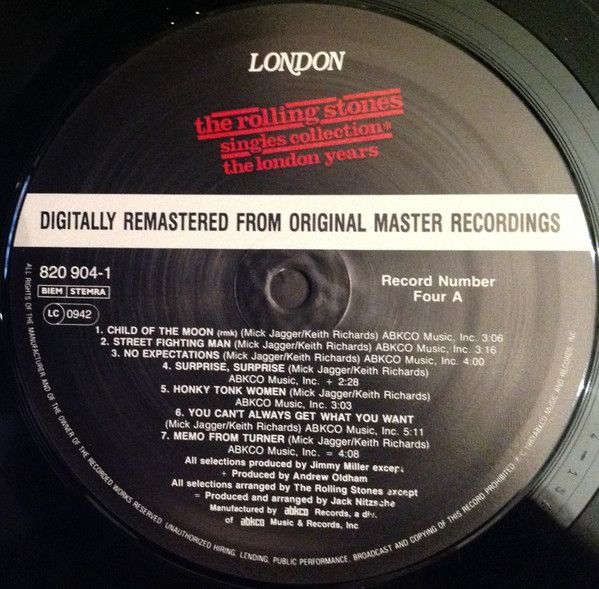 USED - The Rolling Stones - Singles Collection ✱ The London Years