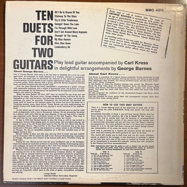 USED - George Barnes - Ten Duets For Two Guitars