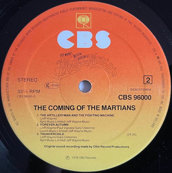 USED - Jeff Wayne - Jeff Wayne's Musical Version Of The War Of The Worlds