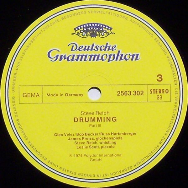 USED - Steve Reich - Drumming / Music For Mallet Instruments, Voices And Organ / Six Pianos