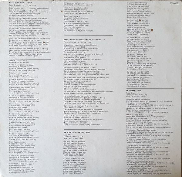 USED - Wannes Van de Velde - 'ne Zanger Is Een Groep