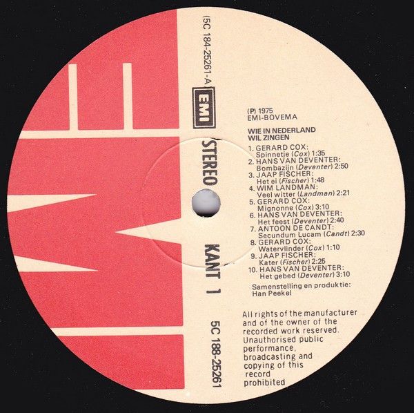 USED - Various - Wie In Nederland Wil Zingen ... (De Jaren '60 - '65)