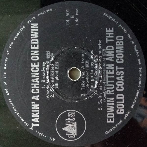 USED - Edwin Rutten - Takin' A Chance On Edwin