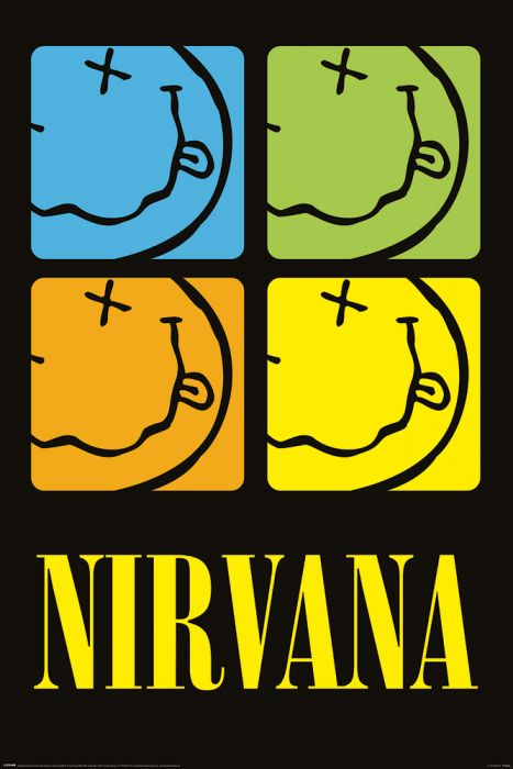 Nirvana - Smiley Squares (Poster)