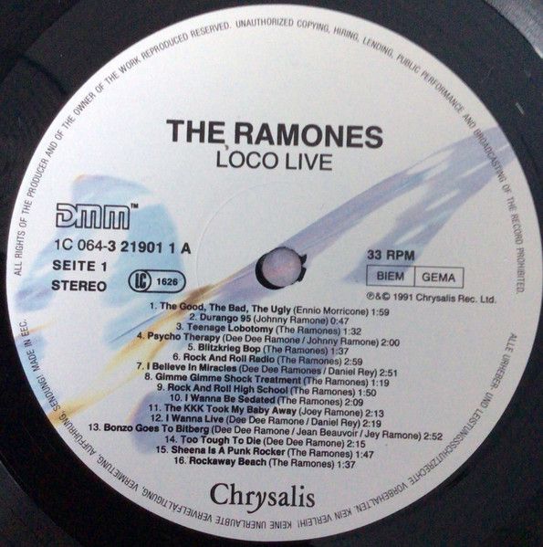 USED - Ramones - Loco Live
