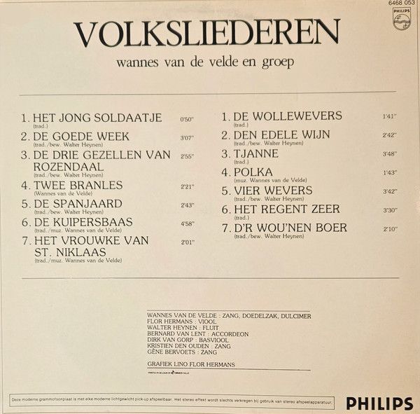 USED - Groep Wannes van de Velde - Volksliederen