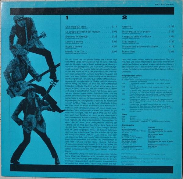 USED - Adriano Celentano - Una Festa Sui Prati