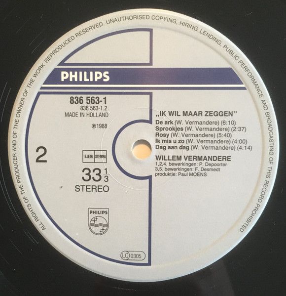 USED - Willem Vermandere - Ik Wil Maar Zeggen