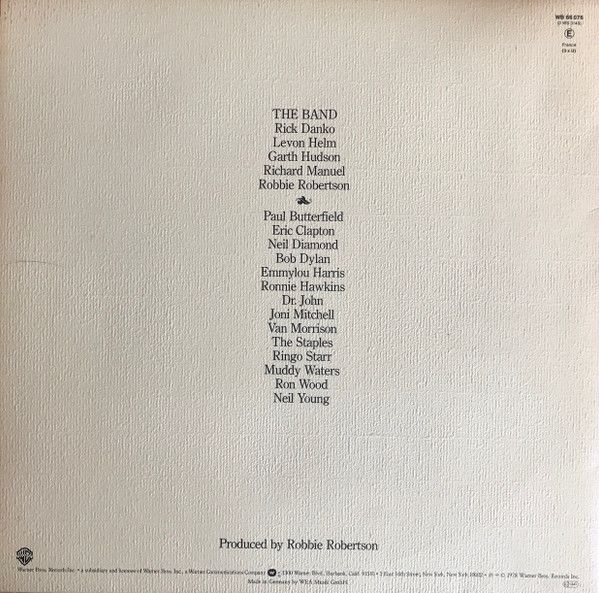 USED - The Band - The Last Waltz