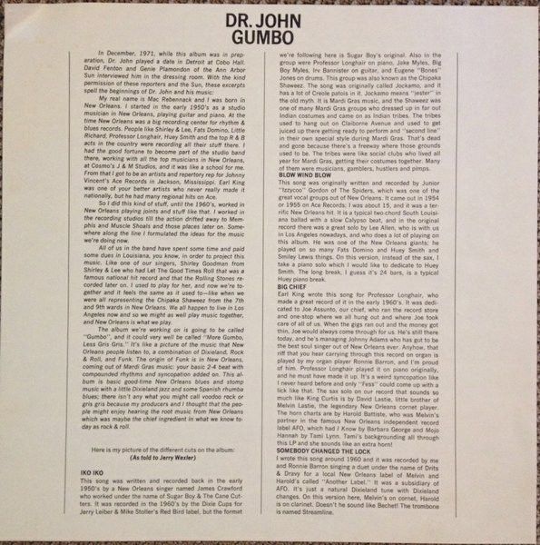 USED - Dr. John - Dr. John's Gumbo
