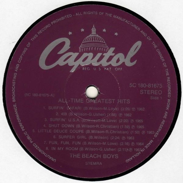 USED - The Beach Boys - All Time Greatest Hits