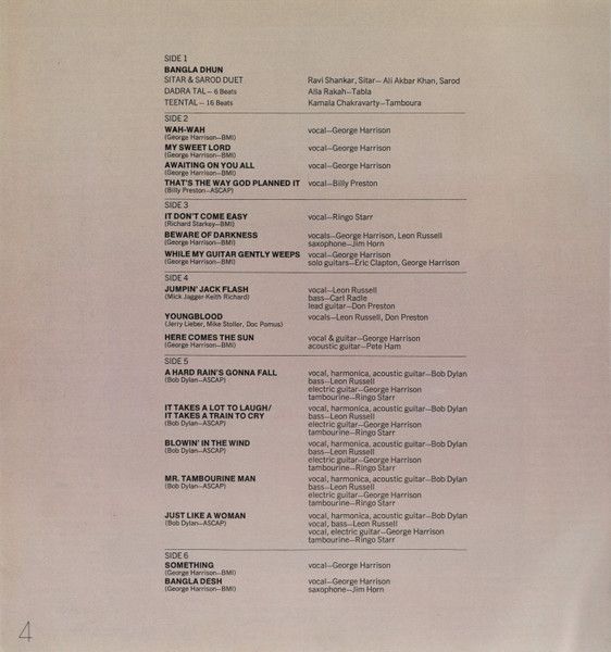 USED - Various - The Concert For Bangla Desh
