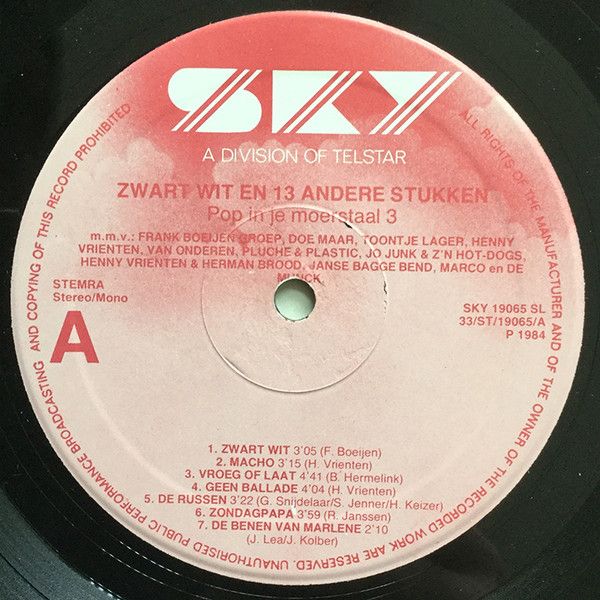 USED - Various - Zwart Wit En 13 Andere Stukken (Pop In Je Moerstaal 3)