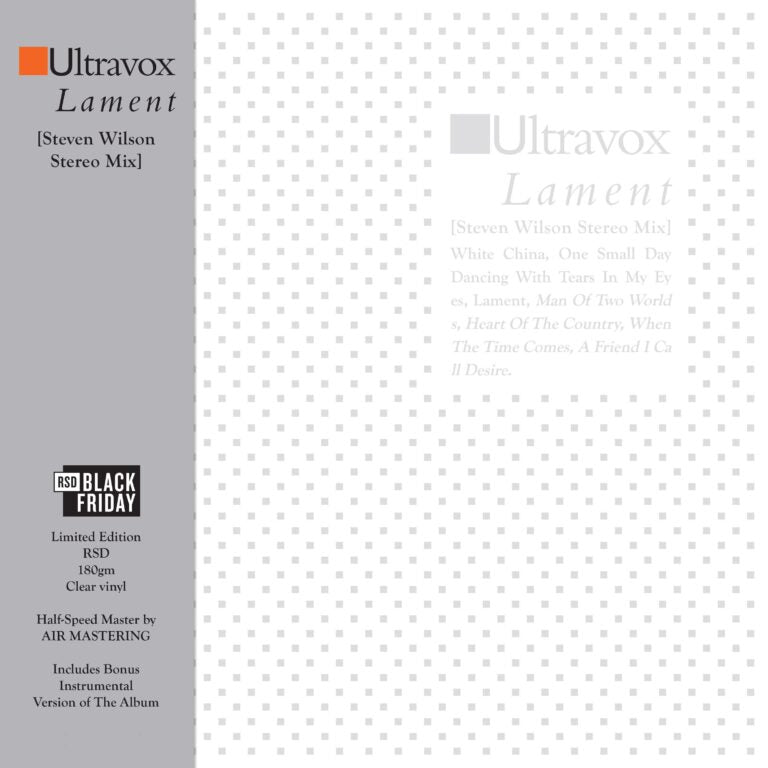 Ultravox - Lament (Clear Vinyl)