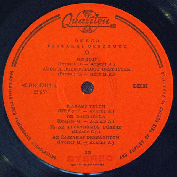 USED - Omega (5) - Éjszakai Országút