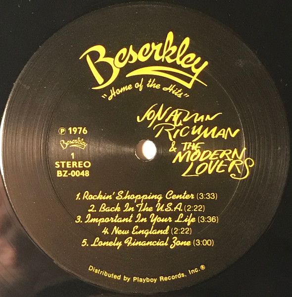 USED - Jonathan Richman & The Modern Lovers - Jonathan Richman & The Modern Lovers