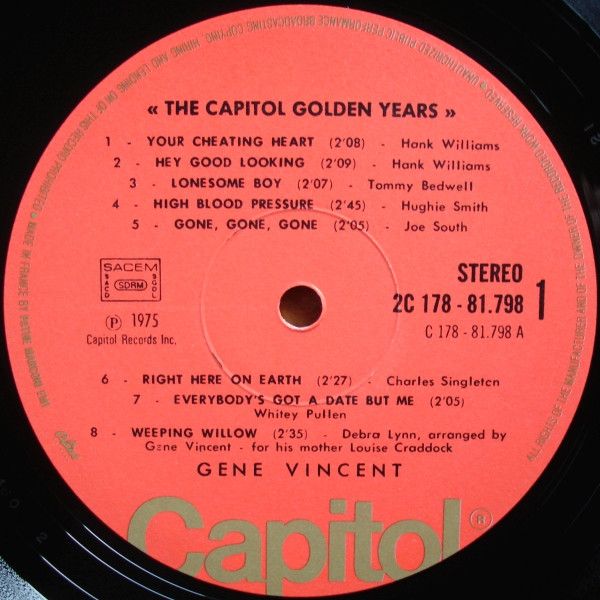 USED - Gene Vincent - The Capitol Golden Years - Gene Vincent Story Vol. 7 Et 8.