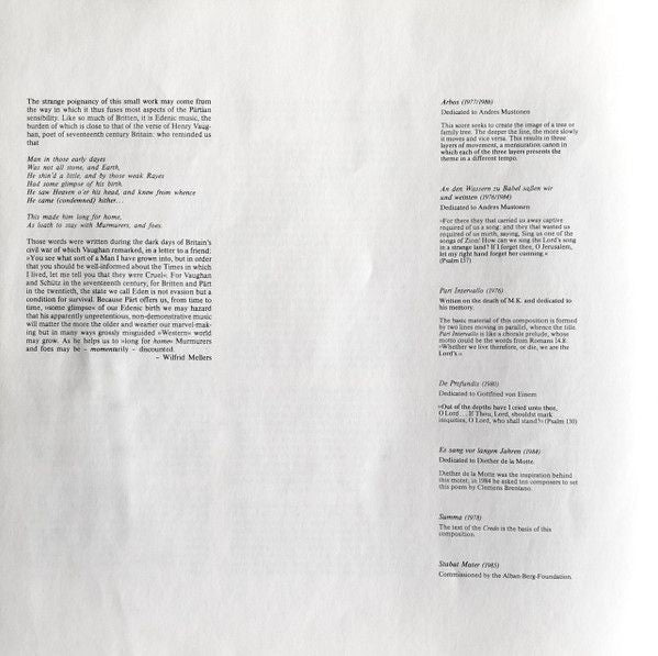 USED - Arvo Pärt - Arbos