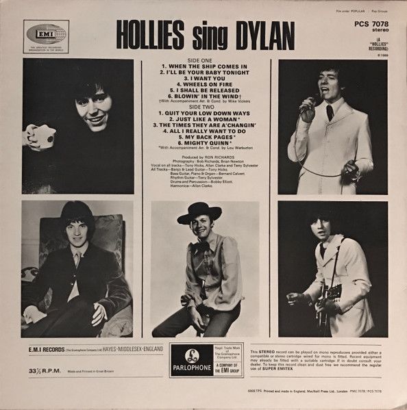 USED - The Hollies - Hollies Sing Dylan